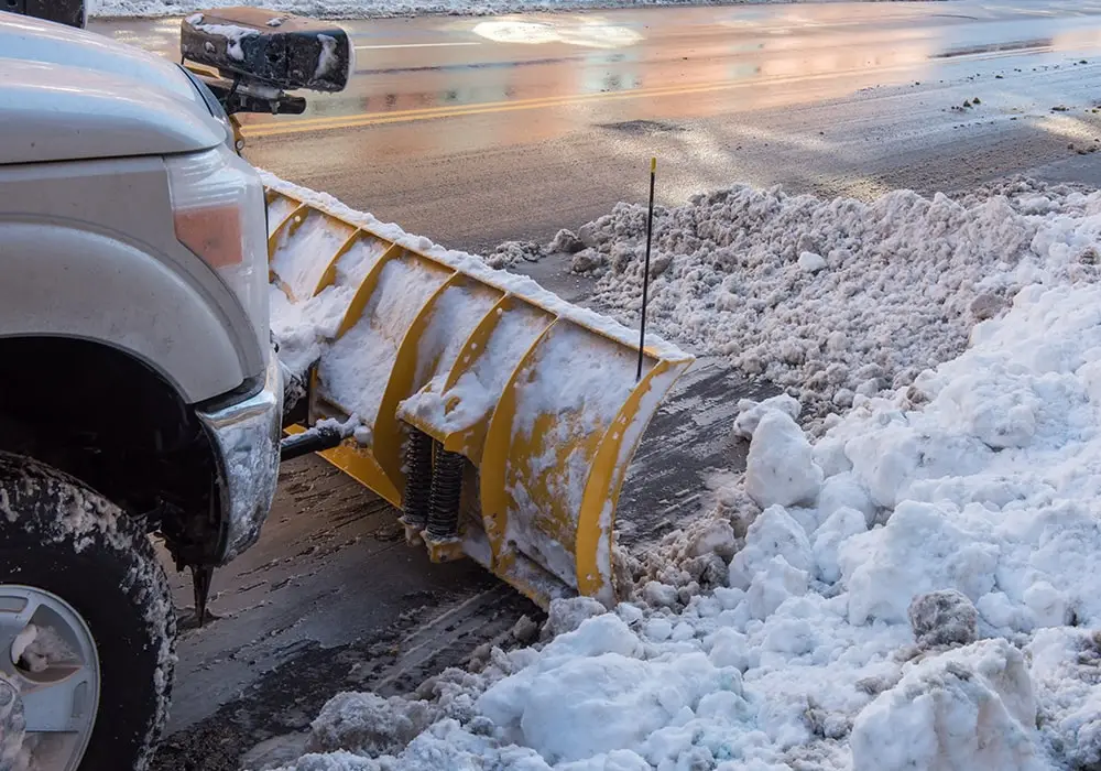 Snow plowing image