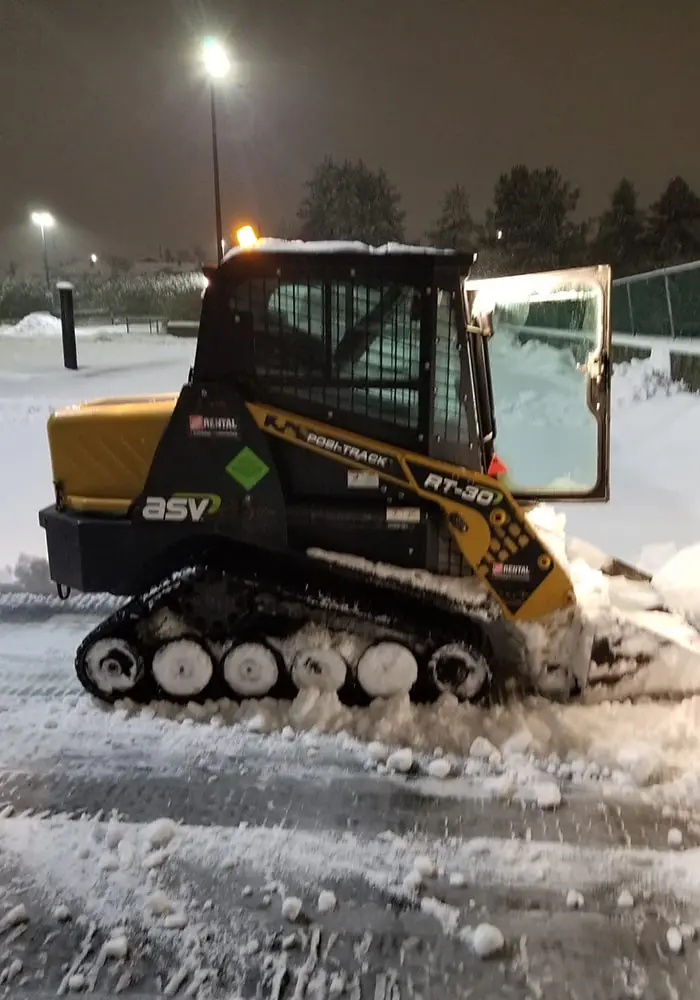 Snow plowing image